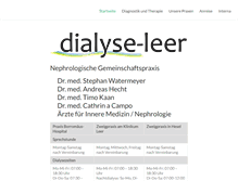 Tablet Screenshot of dialyseleer.de